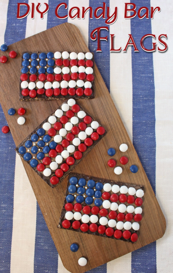 DIY Candy Bar Flags For the Fourth of July