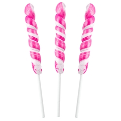 Mini Hot Pink & White Unicorn Lollipops - 24CT