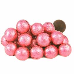 Bright Pink Foiled Milk Chocolate Balls