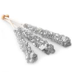 Wrapped Silver Rock Candy Crystal Sticks
