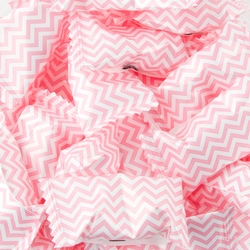 Light Pink Chevron Stripe Wrapped Buttermint