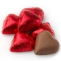 Red Milk Chocolate Hearts shaped 
