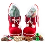 Holiday Santa Booties With Goodies - Stripes