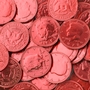 Red Chocolate Coins - 1 LB Bag