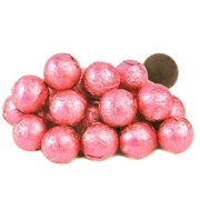 Bright Pink Foiled Milk Chocolate Balls