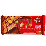 Elite Mix Cookie & Button Candies Milk Chocolate Bar