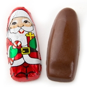 Holiday Foiled Mini Santa Milk Chocolate Logs