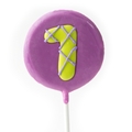 '1' Number Hard Candy Lollipop