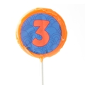 '3' Number Hard Candy Lollipop