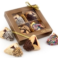 4-Pc. Chocolate Dipped Hamantaschen Gold Gift Box  