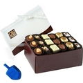 Hanukkah Non-Dairy Chocolate Truffle Gift Box - 18 Pc. Chanukah Gift