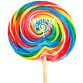6 oz Rainbow Swirl Whirly Pop - 14 Inches