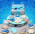 Let it Snow! 12 Giant Hand Decorated Cookies in Gift Box
