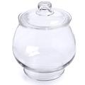 Glass Round Candy Jars with Glass Lids - 1 Gallon - 2CT Case