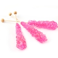 Large Unwrapped Pink Rock Candy Crystal Sticks
