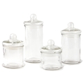 Round Glass Canister 4pc Set with Ball Lid