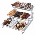 3-Tier Porcelain Silver Plated Rack