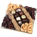 Nuts & Chocolate Square Glass Gift Tray