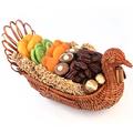 Thanksgiving Turkey Wicker Basket