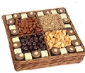 4-Section Square Wicker Tray