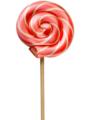 Handmade Pink Bubble Gum Twist Lolly - 6CT