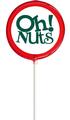 Red Oh! Nuts Lollipop - Cherry