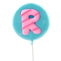 'R' Letter Hard Candy Lollipop