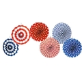 Red, White & Blue Fan Decorations