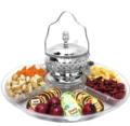 Silver Honey Dish Lucite Platter (Israel Only)