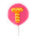 'T' Letter hard Candy Lollipop