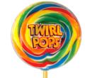 5 oz Rainbow Swirl Whirly Pop - 11-Inches - 6-Pack