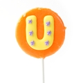 'U' Letter Hard Candy Lollipop