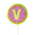 'V' Letter Hard Candy Lollipop