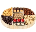 Holiday 7-Section Nuts & Chocolate Wooden Tray