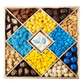 Hanukkah Candy Wood 13 Section Tray