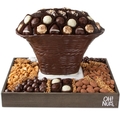 Edible Oval Dark Chocolate & Nut Gift Basket