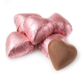 Light Pink Foiled Chocolate Hearts