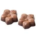 Non-Dairy Brown Two Tone Flower Chocolate Truffles