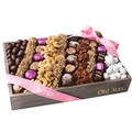 Baby Girl Chocolate & Nut Square Gift Basket - Large 14’’
