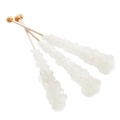 Large Wrapped White Rock Candy Crystal Sticks - Natural