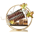 Exquisite Golden Shelf Décor Talmud Chocoalte & Nuts Gift Basket