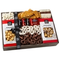 Oh! Nuts Holiday Wooden Chocolate & Popcorn Crate Gift Basket 