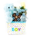 Baby Boy Teddy Bear Chocolate Basket