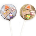 Hand Decorated Purim Gold/Silver Chocolate Lollipops 