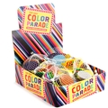 'Color Parade' Foiled Milk Chocolate Coins in Mesh Bags - 12 Piece Box