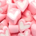 Pink & White Heart Fruit Marshmallow - 7 Oz
