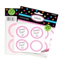 Light Pink Favor Sticker Labels 20 CT