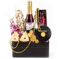 Purim Lofty Leather Valet & Coin Counter Gift Arrangement 
