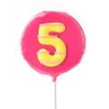 '5' Number Hard Candy Lollipop