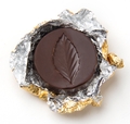 Non-Dairy Gold Foiled Creme De Menthe Chocolate Leaf Supreme